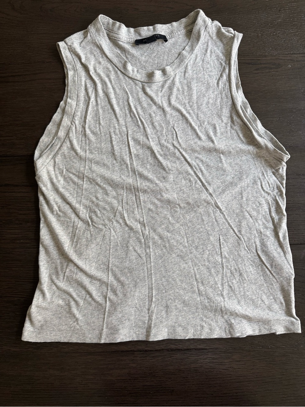 All Saints Light Gray Sleeveless Crewneck Tank